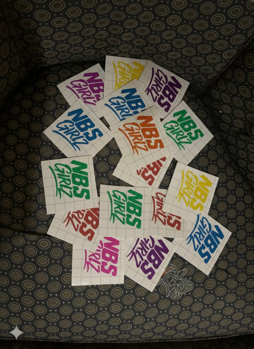 Nbs girlz 3x3 decal ( 3 piece same color )