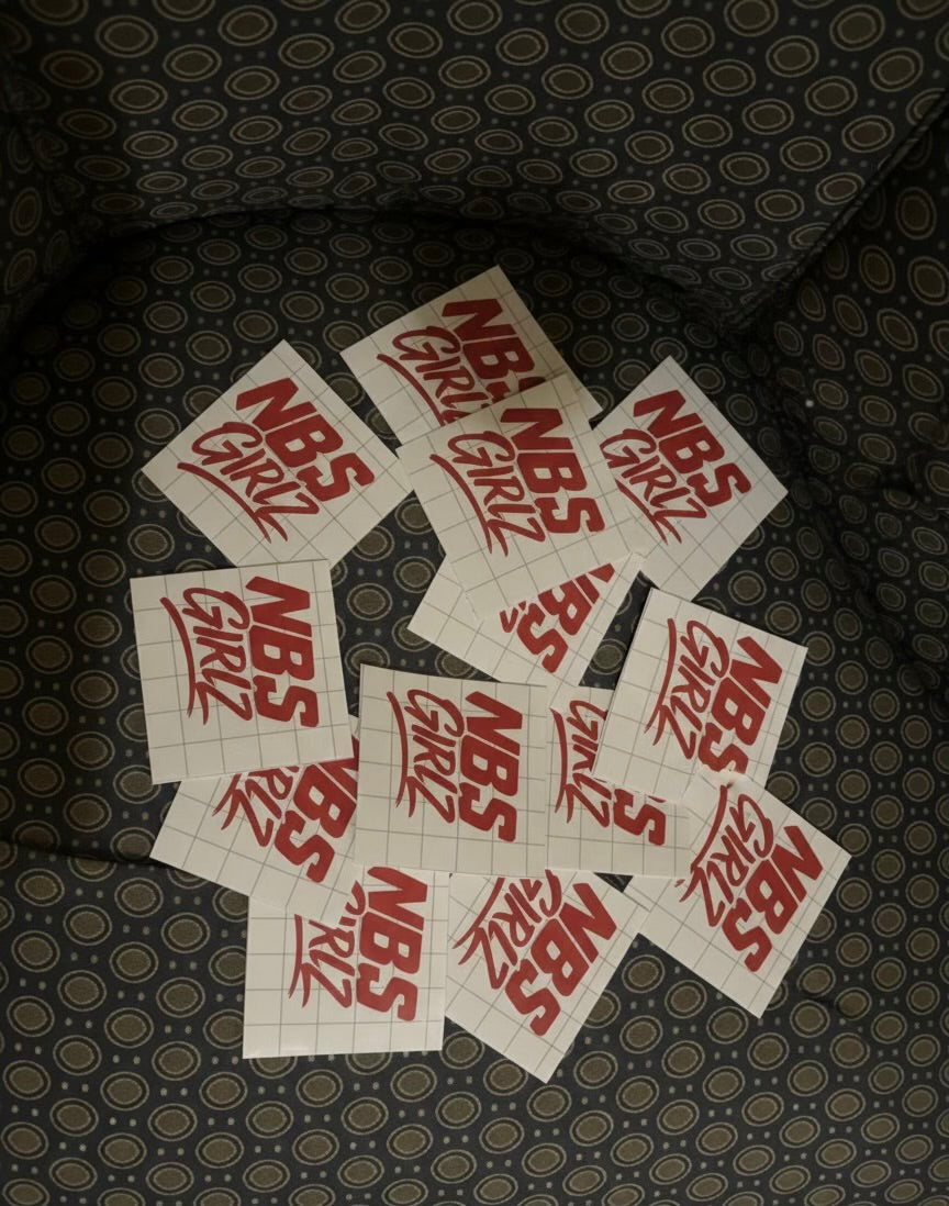 Nbs girlz 3x3 decal ( 3 piece same color )